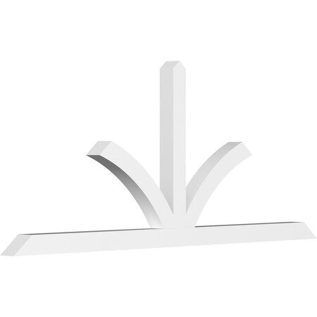 Ekena Millwork Richland Architectural Grade PVC Gable Bracket, 96"W x 40"H x 4"D x 4"F, 10/12 Pitch GBP096X40X0404RIC00